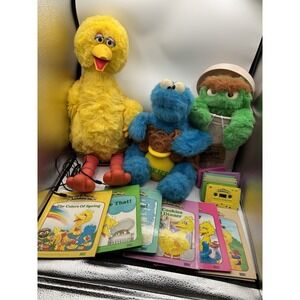 Ideal 1986 Sesame Street Story Magic - Big Bird,‎ Oscar & Cookie Monster - Rare